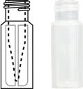 VIAL EM PP C/R N9 TRANSP.C/INSERT VIDRO 11,6X32MM 0,15ML 100