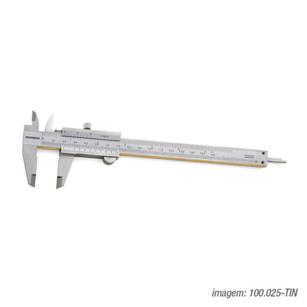 PAQUIMETROS UNIVERSAIS (GRADUACAO 0,02MM/1/128") 100.025-TIN 150mm/6" - Imagem 3