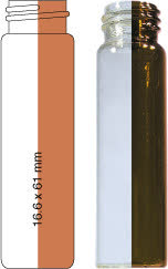 VIAL C/R N15 INCOLOR 16,6X61MM 8ML C/100PC