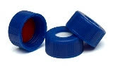 BLUE SCREW CAP,PTFE/SIL SEPTA,500PK