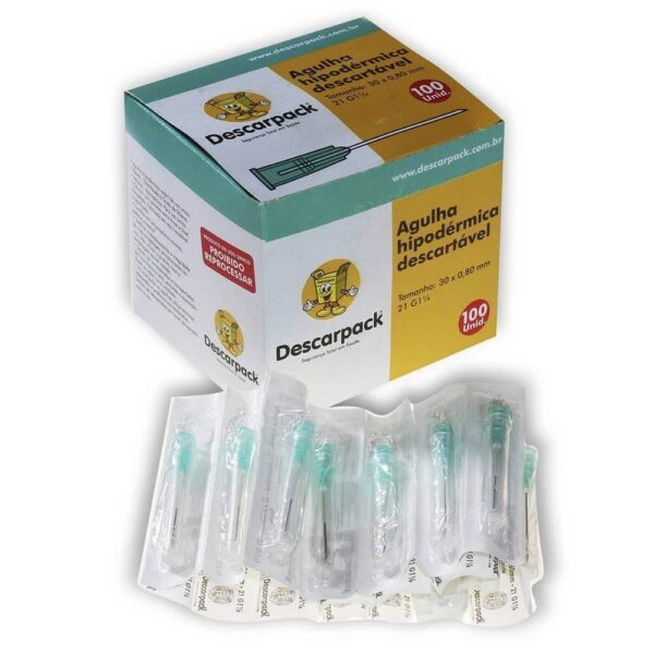 AGULHA DESCARTÁVEL 25X08 DESCARPACK - Imagem 2