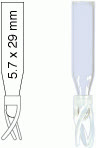 INSERT P/ VIAL N9 A N11 C/MOLA PP SILAN.5,7X29MM 0,1M C/100