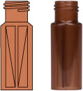 MICRO-VIAL C/R N9 PP AMBAR C/INSERT 11,6X32MM 0,2ML C/100PC
