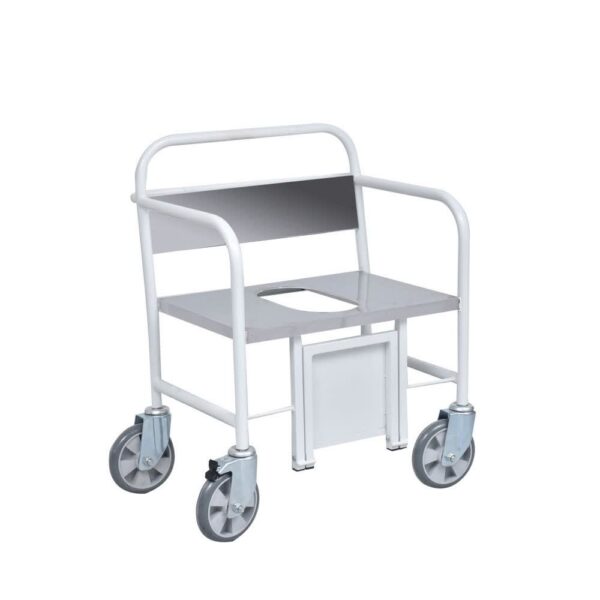 CADEIRA DE RODAS PARA BANHO OBESO INOX - SALUTEM MÓVEIS HOSPITALARES - Imagem 2