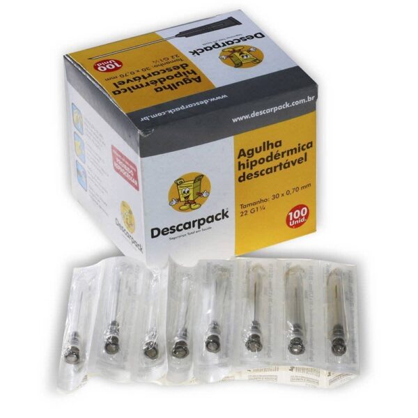 AGULHA DESCARTÁVEL 13X4,5 DESCARPACK - Imagem 2