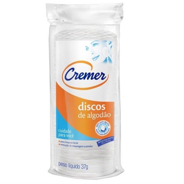DISCOS DE ALGODÃO CREMER 37 Gramas