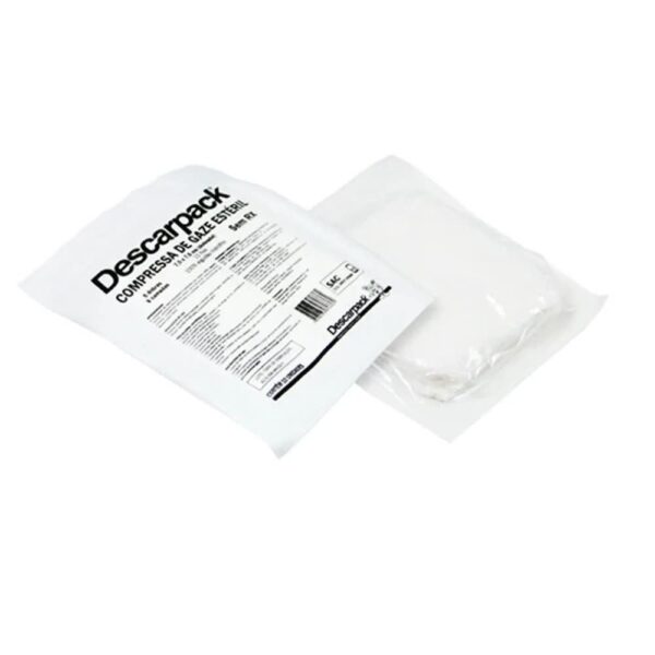 COMPRESSA DE GAZE ESTÉRIL 13 FIOS 7,5CMX7,5CM C/10UN DESCARPACK