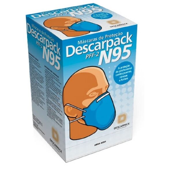 MÁSCARA PROTEÇÃO N95 PFF2 CAIXA C/20 UNDS DESCARPACK