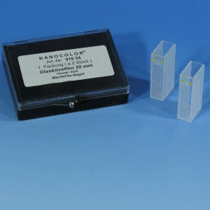 CUBETA DE VIDRO 20MM P/OS ESPECTROFOTOMETROS C/2PC