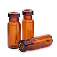 VIAL,CRIMP,300UL,W/INSRT,AMBR,100PK