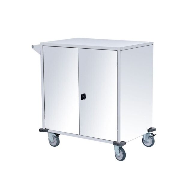 CARRO PARA TRANSPORTE DE MATERIAL / ROUPA INOX FECHADO - SALUTEM