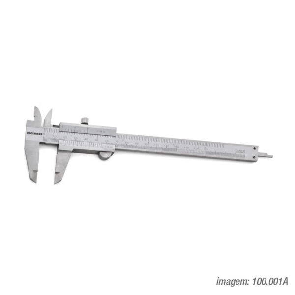 PAQUIMETROS UNIVERSAIS (GRADUACAO 0,05MM/1/128") 100.003-TIN 200mm/8"