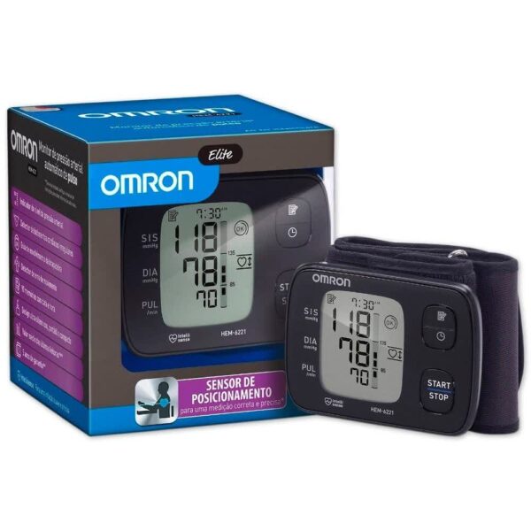 APARELHO MONITOR DE PRESSÃO AUTOMÁTICO DE PULSO ELITE (HEM-6221) OMRON - Imagem 3