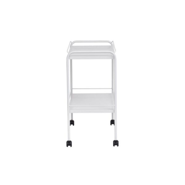 MESA AUXILIAR PINTURA EPÓXI 90X50X80CM COM RODIZIO E VARANDA - SALUTEM - Imagem 3