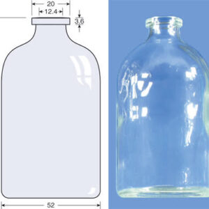 VIAL S/R N20-100 DIN INCOLOR 52X95,1MM 100ML C/88PC
