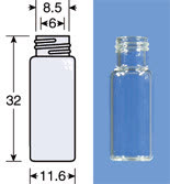 VIAL C/R N9-1 INCOLOR 11,6X32MM 1,5ML C/100PC
