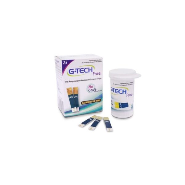 Tiras para Medidor de Glicose G-Tech TTFR125 com 25 Unidades - G TECH