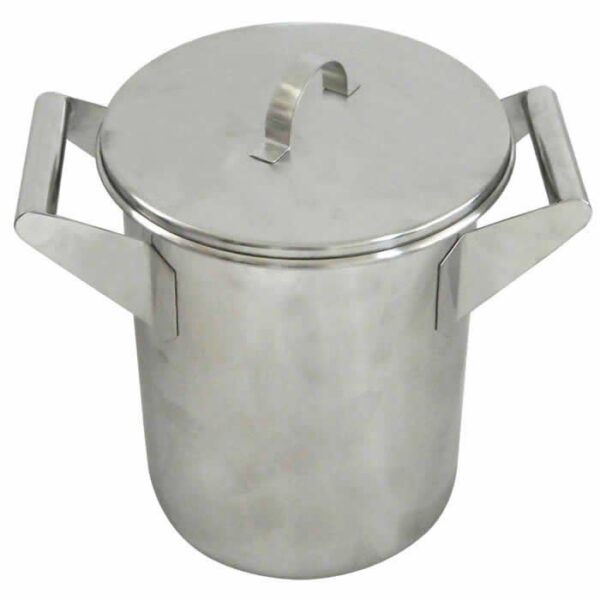 Balde em Aço Inox Com Tampa (Tacho) 2 Litros