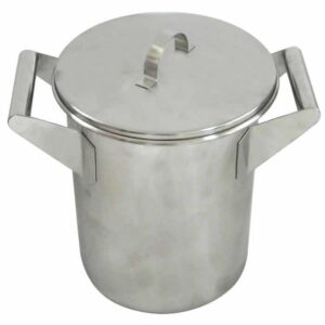 Balde em Aço Inox Com Tampa (Tacho) 5 Litros