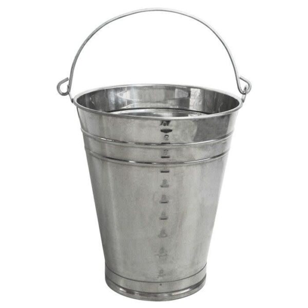 Balde em Aço Inox Graduado sem Bico 10 litros