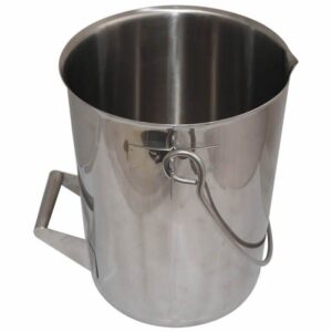 Balde em Aço Inox Polido com Alça Auxiliar Sem Tampa 15 Litros