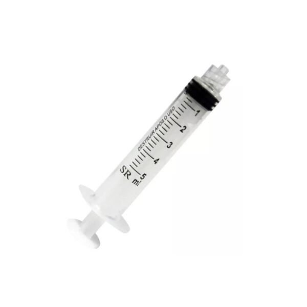 SERINGA 05ML LUER LOCK (BICO COM ROSCA) INJEX
