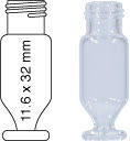 MICRO-VIAL C/R N9 INCOLOR CONIC.C/BASE 11,6X32MM 1,1ML C/100