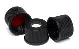 BLK CP,F/8-425 SCRW VIAL PTFE/SI 100PK
