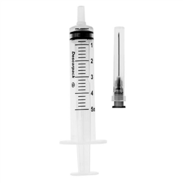 SERINGA 5ML COM AGULHA 25X7MM DESCARPACK