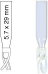 INSERT P/ VIAL N9 A N11 C/MOLA PP 5,7X29MM 0,1ML C/100 PC