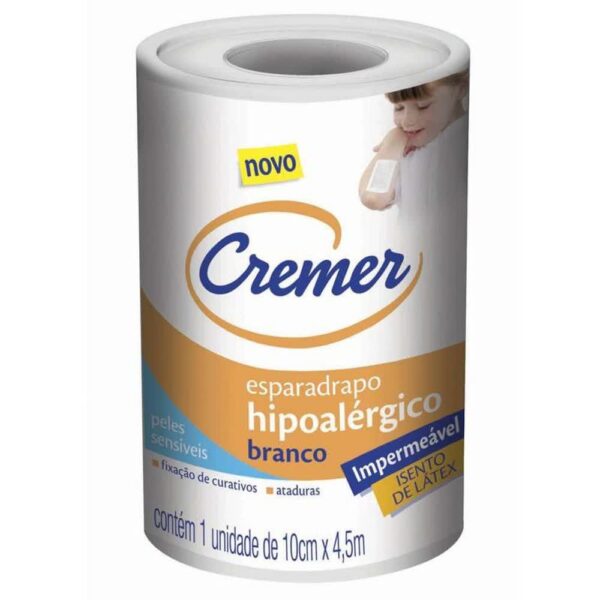 FITA HIPOALERGICA 10CM X 4,5M CREMER
