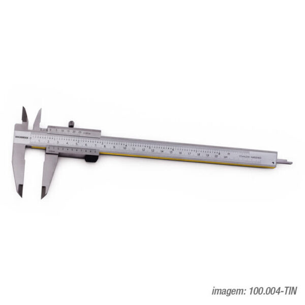 PAQUIMETROS UNIVERSAIS (GRADUACAO 0,02MM/.001") 100.004-TIN 200mm/8" - Imagem 6