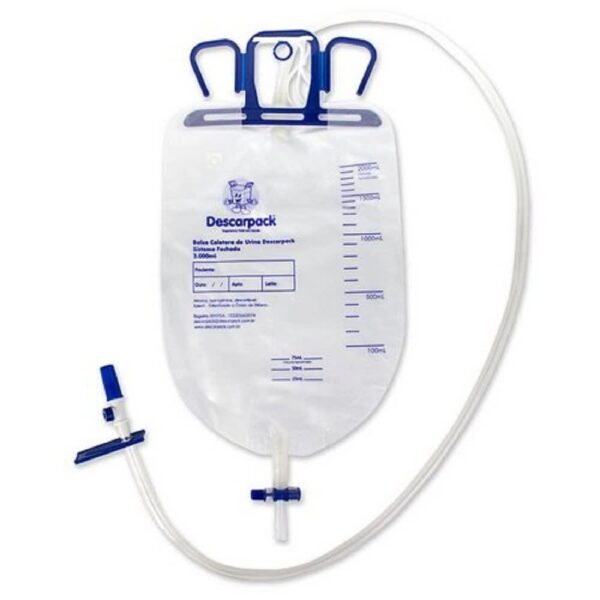 BOLSA COLETOR DE URINA SISTEMA FECHADO 2000ML DESCARPACK