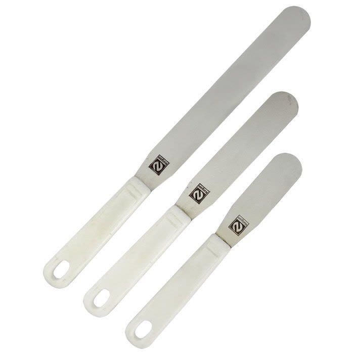 Espátula em Aço Inox com Cabo em Polipropileno c/ Ponta Redonda 10cm