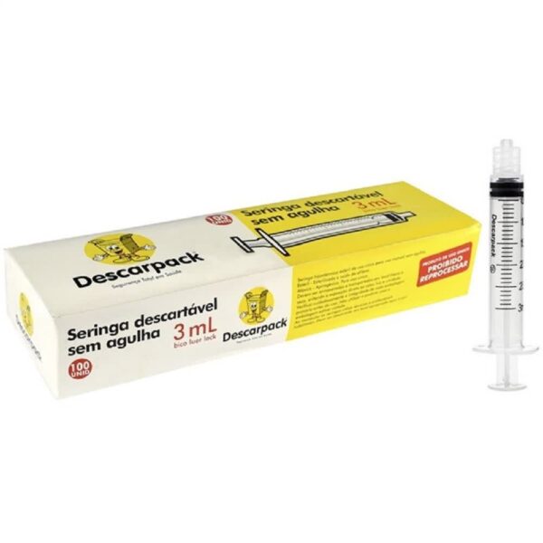 SERINGA DESCARTÁVEL LOCK 03 ML C/100 DESCARPACK