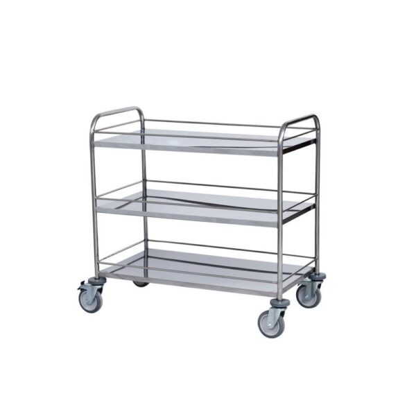 CARRO PARA TRANSPORTE DE MATERIAL EM AÇO INOX - SALUTEM