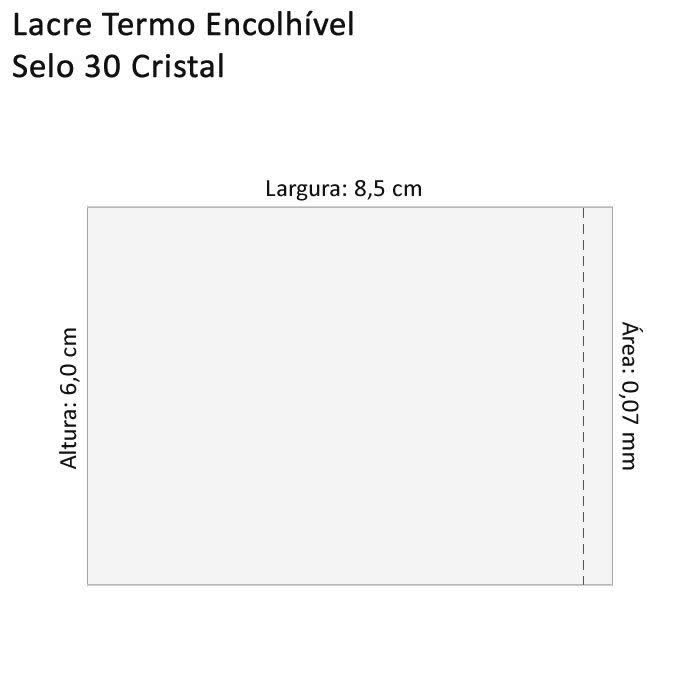 Lacre Termo Encolhível para Potes ou Frascos em Geral Selo 30 Cristal