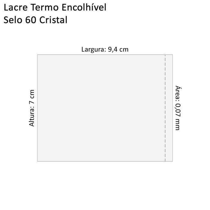 Lacre Termo Encolhível para Potes ou Frascos em Geral Selo 60 Cristal