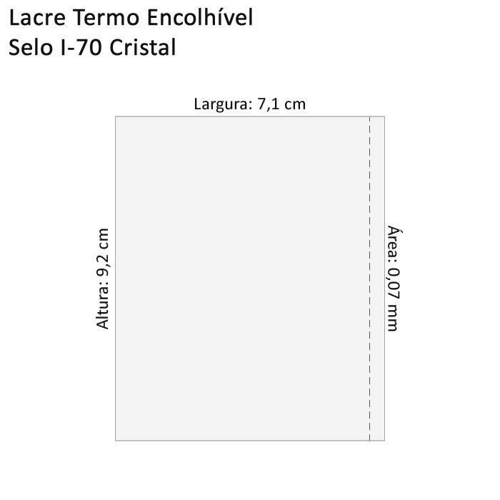 Lacre Termo Encolhível para Potes ou Frascos em Geral Selo I-70 Cristal