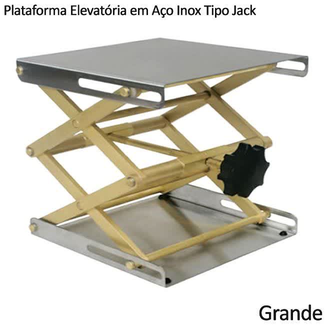 Plataforma Elevatória em Aço Inox Tipo Jack Grande Ref. 453-3