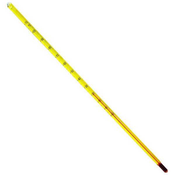 Termômetro Químico Escala Externa Capilar Amarelo -10 +150ºC